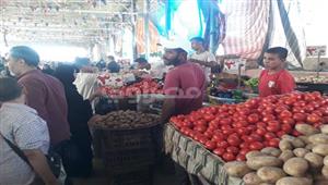 قبل وقفة عيد الأضحى.. أسعار الخضار والفاكهة في سوق السيل بأسوان - صور