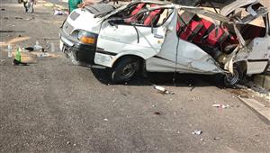 "العربية اتقلبت بيهم".. إصابة 5 أشخاص في حادث سير أعلى محور روض الفرج