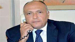 شكري يهنئ نظيره الكويتي بمناسبة توليه منصبه الجديد