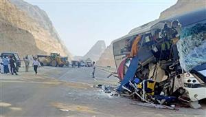 مصرع شخص وإصابة 11 بينهم سودانيين في حادث تصادم بـ"صحراوي المنيا"