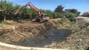 بطول 4 كيلو مترات.. تبطين ترعة "قراقول" في الإسكندرية- صور