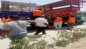 بالصور.. مدينة 6 أكتوبر: إزالة ١٠ مغاسل سيارات مخالفة بالحي السادس