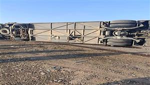 بالأسماء.. إصابة 7 عمال إثر انقلاب أتوبيس على طريق شرق بورسعيد