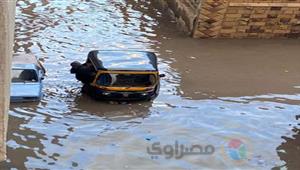 بلاغات لا تتوقف وسيارات تسبح بالشوارع.. ماذا فعلت الفيضة الكبرى بالإسكندرية؟ - خريطة وصور