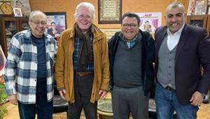  حسين فهمي وخالد جلال ومحسن منصور في كواليس تحضيرات "امسك حرامي" 