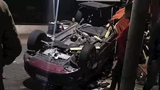 5 مصابين بينهم رضيع وطفلة في انقلاب سيارة ملاكي بالإسماعيلية