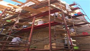 الانتهاء من أعمال تنظيف 37 عمودا من أعمدة صالة أعمدة معابد الكرنك