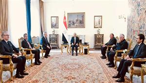 الرئيس السيسي يستقبل نائب رئيس وزراء إيطاليا