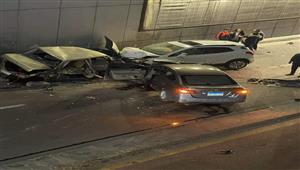 شلل مروري أعلى كوبري قصر النيل إثر تصادم 3 سيارات