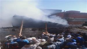 بالصور- مصرع سيدة وإصابة 2 آخرين في حريق منزل بالبحيرة