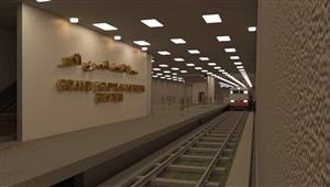 أحدث صور لمحطة مترو المتحف المصري الكبير