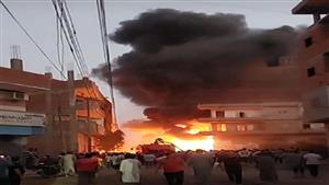  اندلاع حريق أعلى سطح عقار في مدينة عامر ببولاق