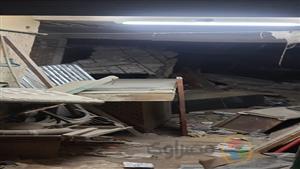 انهيار سقف عقار بفيصل دون مصابين