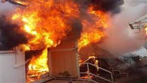حريق مروع يلتهم محتويات مخزن مواد غذائية ويدمر أجزاء من عقار بالقليوبية
