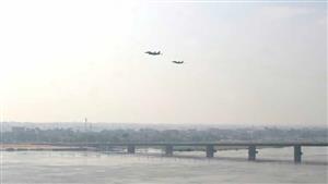 بالصور- عرض جوي للطائرات الحربية في سماء بني سويف احتفالا بنصر أكتوبر