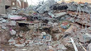 انهيار منزل من طابقين في سوهاج