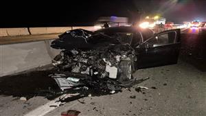 سيارة مسرعة تدهس موظفا أعلى كوبري مشعل