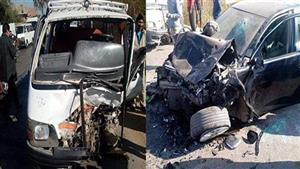 إصابة 7 في اصطدام سيارة ميكروباص وملاكي بأسيوط