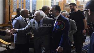 أحدث ظهور لـ رشوان توفيق في عزاء والدة سلوى محمد علي (صور) 