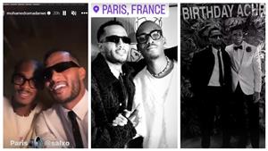 محمد رمضان يحضر عيد ميلاد أشرف حكيمي في باريس (صور)