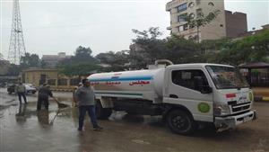 أمطار غزيرة.. سيارات شفط المياه تبدأ عملها في شوارع المنوفية (صور)
