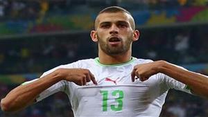 بعلم فلسطين..لاعب الجزائر يحتفل بالهدف الثالث