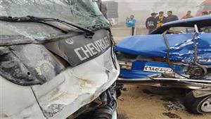 تصادم مروع بين 4 سيارات على الطريق الإقليمي في المنوفية.. ومصدر يكشف التفاصيل