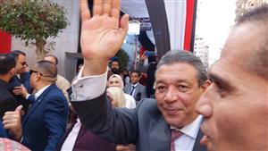 صور.. وصول المرشح حازم عمر إلى الدقهلية