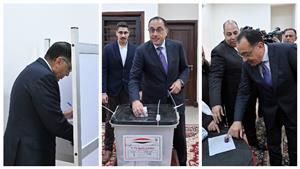 مدبولي يدلى بصوته فى الانتخابات الرئاسية بالعاصمة الإدارية الجديدة