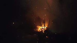  حريق في قرية كفر الحمادية بالمنوفية 