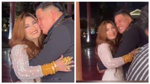 "أهم حاجة في الجواز الرومانسية".. قبلة حمو بيكا لزوجته في أحدث جلسة تصوير