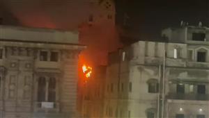 حريق بعقار في ميدان المنشية بالإسكندرية.. ورئيسة الحي تكشف التفاصيل (صور)