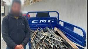  ضبط شخص سرق حديد من موقع إنشائي بالقاهرة 