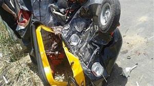  مصاب في حادث تصادم سيارة مع توك توك بمنشأة القناطر