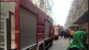   4 سيارات إطفاء تخمد نيران عقار في عزبة الصعايدة 