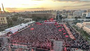 بالصور.. زحام شديد وتدافع بحفل أحمد سعد في جامعة عين شمس