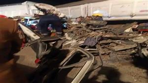 "العربية بقت خردة".. مصرع 3 أشخاص وإصابة 5 آخرين في تصادم مروع بالإسكندرية- صور