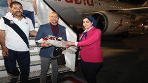 البطل محمد أبو ستيت يصل من الإمارات بعد حصوله على بطولة K1 في الكيك بوكسينج