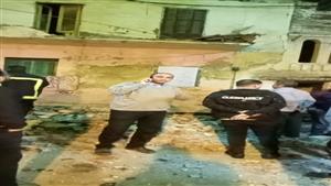 إصابة سيدة في انهيار جزئي لعقار بحي المنتزه بالإسكندرية- صور