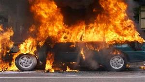 اشتعال سيارة بـ"صحراوي الإسكندرية" بالشيخ زايد