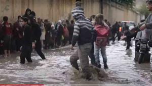 رعب بين تلاميذ في سوريا بسبب السيول (فيديو)