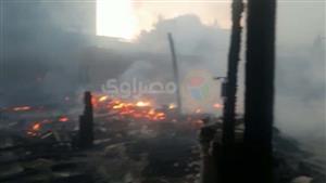 حوائط خشب وأسطوانة بوتاجاز..  30 صورة ترصد حريق كنيسة الأنبا كاراس في أسيوط