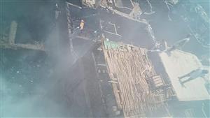 حريق منزل في جزيرة محمد بالوراق