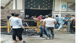  بالصور.. السيطرة على حريق بكنيسة الأنبا إبرام في الزاوية الحمراء