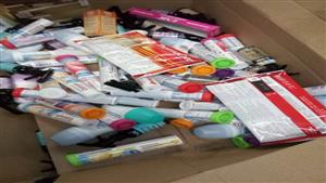 ضبط 9636 عبوة مستحضرات تجميل مجهولة المصدر داخل مخزن بالقاهرة