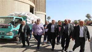 محافظ بني سويف يتفقد أعمال توريد القمح بالصوامع ومجمع المطاحن