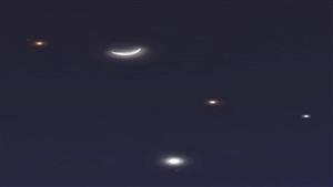 اليوم.. اقتران القمر مع "الكوكب الأحمر" قبل شروق الشمس