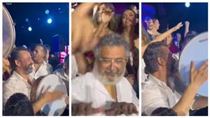 كريم عبد العزيز والكدواني يضربان بـ"الدف" في زفاف يوسف الكدواني (صور وفيديو)