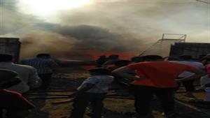 السيطرة على حريق في مصنع أقطان بالقناطر الخيرية - صور