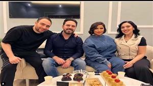 وائل جسار مع شيرين وحسام من استعدادات حفل "روائع الموجي"برعاية تركي آل الشيخ